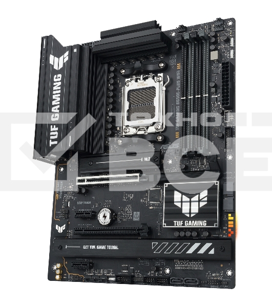 Материнская плата ASUS TUF GAMING B650E-PLUS WIFI, AM5, AMD B650, 4xDDR5, 4xSATA, 3xM.2, 1xPCIe 5.0 x16, 1xPCIe 4.0 x4, 2xPCIe 4.0 x1, 1xDisplayPort, 1xHDMI, 1x2.5Gb LAN, Wi-Fi 6E, Bluetooth 5.3, 1xUSB-C 20Gbps, 3xUSB-A 10Gbps, 6xUSB-A 2.0, 5x3.5 мм, 7.1,