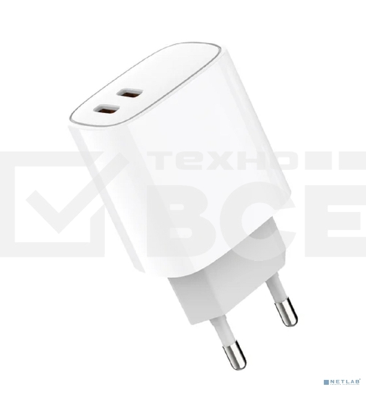 Сетевое зарядное устройство Rexant с двумя портами USB-C + USB-C, 20 Вт