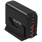 Сетевое зарядное устройство Qumo Energy Charger GaN PD 120 Вт, 3 USB-A + 3 USB Type-C,(0120), черный, фото6