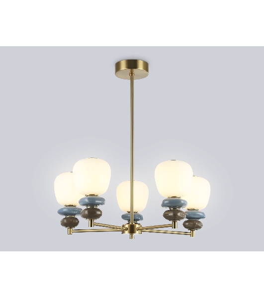 Люстра Ambrella light LH53164/5 SB/WH бронза/белый 40W 3000K D650*900