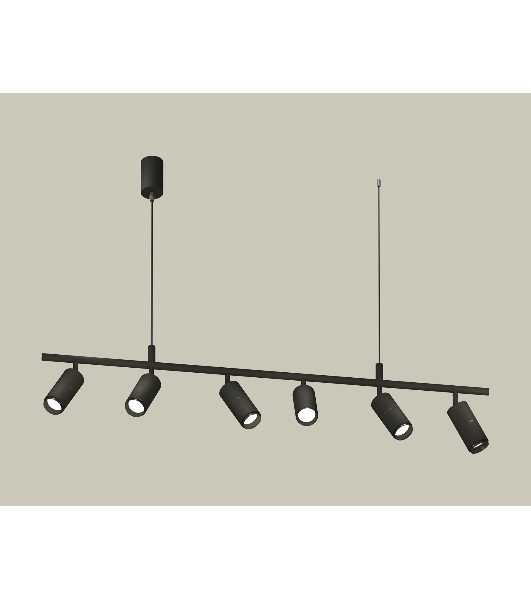 Светильник Ambrella light XB9006130/6 SBK/PBK черный песок/черный полированный MR16 GU5.3 (С9006, С6302, A2061, N6121)