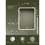 Зеркало Bau Stil 60х80, сенсорная LED подсветка, пластиковый защитный корпус, фото3