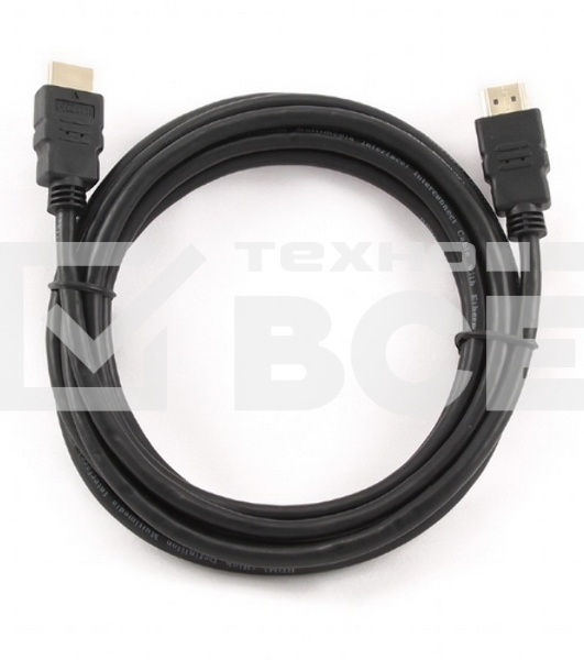 Кабель Cablexpert HDMI CC-HDMI4-15, 19M/19M, v2.0, медь, позол.разъемы, экран, 4.5м, черный, пакет