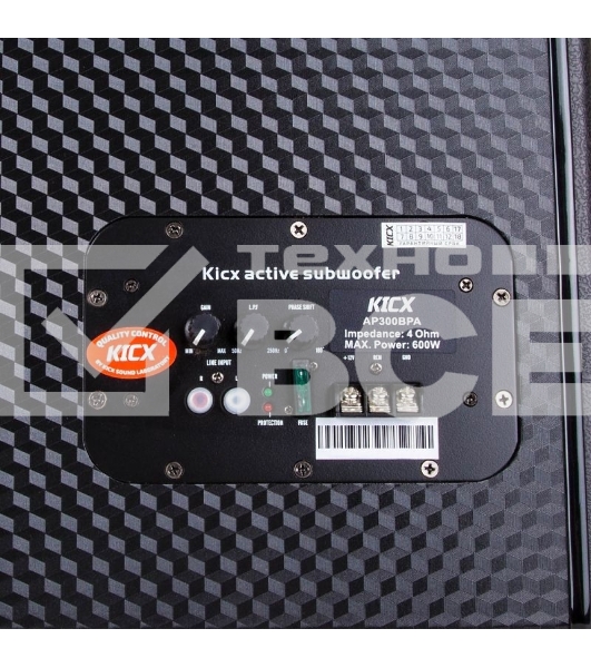 Сабвуфер автомобильный Kicx AP300BPA 300Вт активный (30см/12