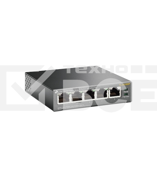 Коммутатор TP-Link SMBTL-SG1005P 5-портовый гигабитный настольный коммутатор с 4 портами PoE SMB 56W