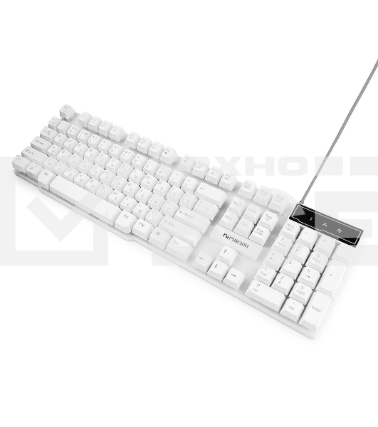 Клавиатура Гарнизон GK-200, USB, белый, механизированные клавиши