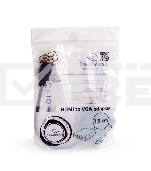 Переходник Gembird-Cablexpert Переходник HDMI-VGA, 19M/15F (A-HDMI-VGA-03)