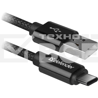Кабель Defender USB2.0 TO TYPE-C  1M BLACK USB09-03T