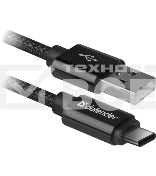 Кабель Defender USB2.0 TO TYPE-C  1M BLACK USB09-03T