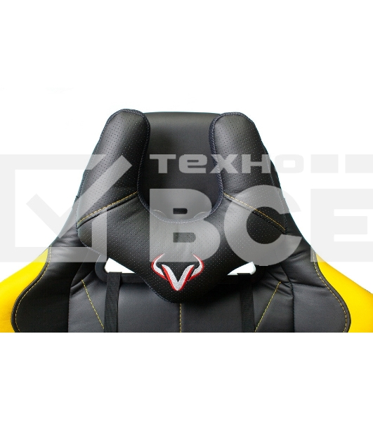 Кресло игровое Бюрократ VIKING 5 AERO YELLOW черный/желтый искусственная кожа