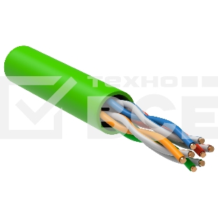 Кабель связи витая пара U/UTP, кат.5E, 4 пары 24AWG solid, 305м, LSZH, зеленый Кабель связи витая пара U/UTP, кат.5E, 4 пары 24AWG solid, 305м, LSZH, зеленый