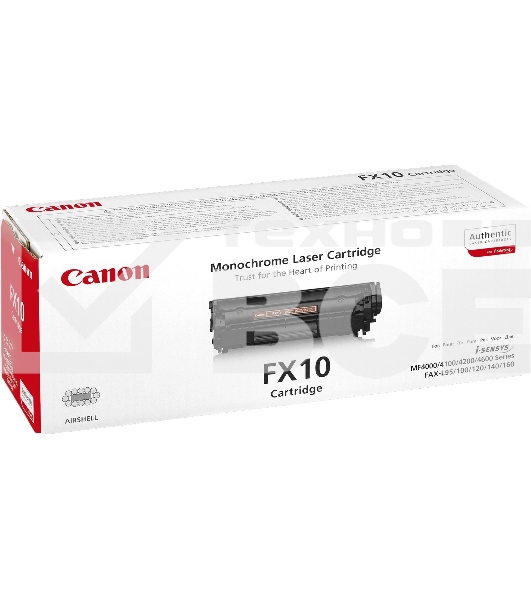 Картридж лазерный Canon FX-10 (0263B002) черный (2000 стр) для CANON FAX L100/120, MF4018/4120/4140/4150/4270/4320/4330/4340/4350/4370
