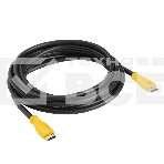 Кабель Greenconnect5.0m HDMI версия 1.4,черный, желтые коннекторы, OD7.3mm, 30/30 AWG, позолоченные контакты, Ethernet 10.2 Гбит/с, 3D, 4K, экран, фото 1