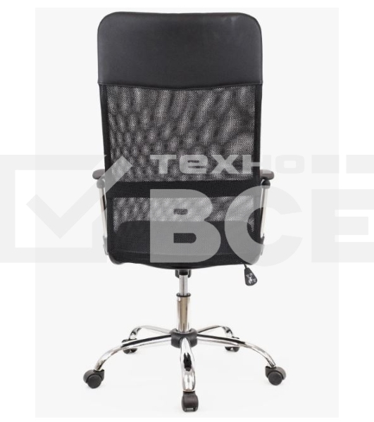 Кресло офисное Everprof Ultra T черный (Акриловая сетка, ткань, хром, ролики, ТопГан)