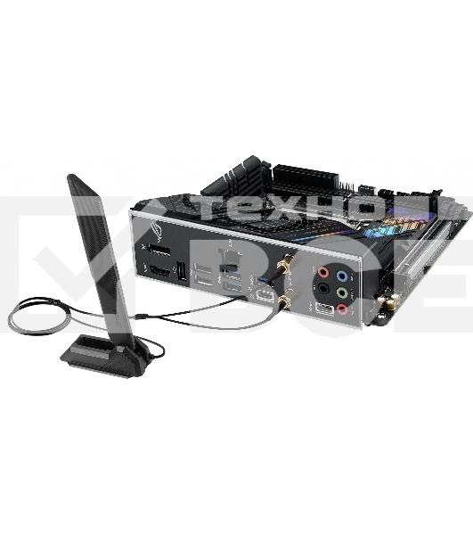Материнская плата ASUS ROG STRIX B760-I GAMING WIFI, LGA 1700, Intel B760, 2xDDR5, 4xSATA, 2xM.2, 1xPCIe 5.0 x16, 1xHDMI, 1xDP, 1x 2.5Gb LAN, 3xUSB-A 2.0, 3xUSB-A 3.2 Gen 1, 1xUSB-C 3.2 Gen 1, 1xUSB-C 3.2 Gen 2x2, 5x3.5 мм, 7.1, Mini-ITX
