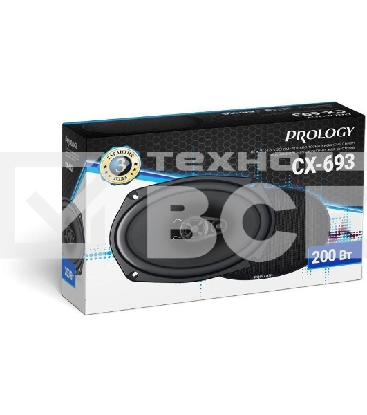 Колонки автомобильные Prology CX-693 200Вт 90дБ 4Ом 15x23см (6x9дюйм) (ком.:2кол.) коаксиальные трехполосные
