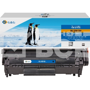 Картридж лазерный G&G GG-Q2612AX черный (2500стр.) для HP LJ 1010/1012/1015/1018/1020/1022/1022n/1022nw/3015/3020