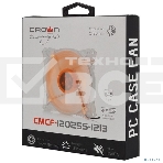 Вентилятор для корпуса Crown CMCF-12025S-1213 прозрачный/оранжевый, 120 мм, 1650 об/мин, 28 дБ, 3 pin, фото14