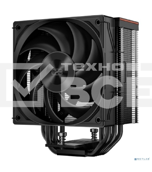 Кулер для процессора PCCooler RZ500 BK (250W, 4-pin PWM, 155mm, Al/Cu, 5x6mm, 1x120mm, 86.73CFM, 32dBA, 2200RPM, S: 1851/1700/1200/115X, AM5/AM4, black)