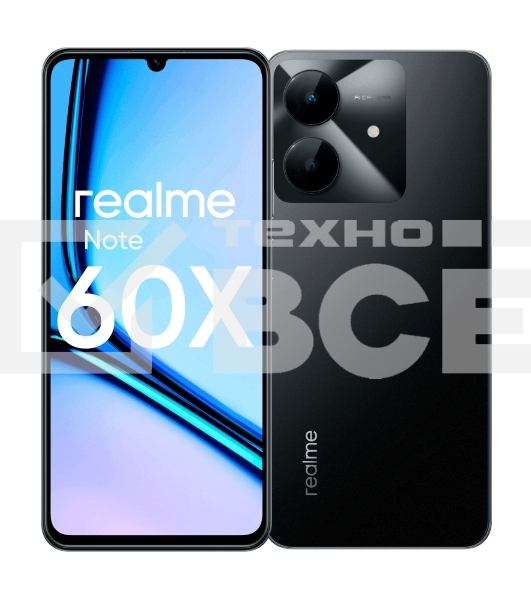 Смартфон Realme Note 60х, 3/64Gb, черный