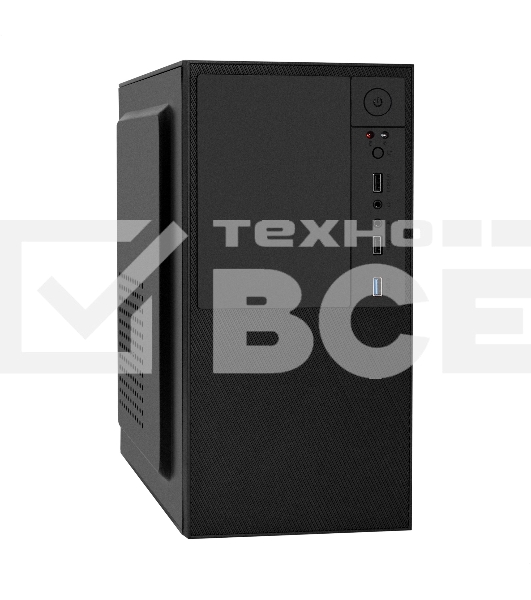Компьютерный корпус Minitower ExeGate BAA-308U2-AA500 (mATX, БП AA500 с вент. 8см, 1хUSB+2хUSB 3.0, HD Audio, черный)