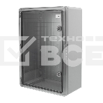 Корпус пластиковый ЩМПп Rexant с прозрачной дверцей и монтажной панелью 500х350х190мм, АБС, УХЛ1, IP65, фото 1