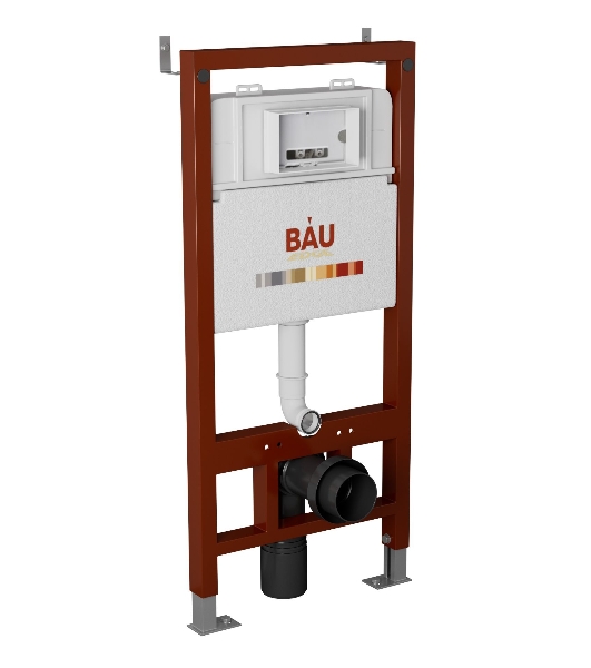 Комплект BAU 6 в 1: инсталляция BAU PRO, унитаз подвесной безободковый торнадо обратного потока Bau Dream 52х36 Hurricane-2, сиденье дюропласт микролифт, кнопка смыва BAU Soul, черная матовая
