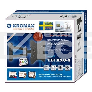 Кронштейн для телевизора Kromax TECHNO-3 белый 15'-40' макс.20кг настенный поворот и наклон