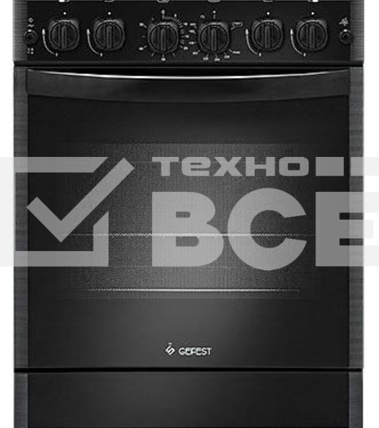 Плита газовая Gefest ПГ 5500-02 0115 черный, конфорок 4 шт, духовка 52 л, 50 см x 85 см x 58.5 см
