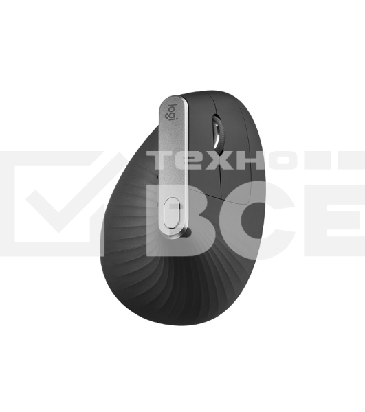 Мышь беспроводная/проводная Logitech MX Vertical графитовый, 4000 dpi, радиоканал, Bluetooth, USB, кнопки - 6