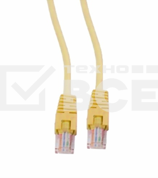 Патч-корд UTP Cablexpert кат.5e, 3м, литой, многожильный (желтый)