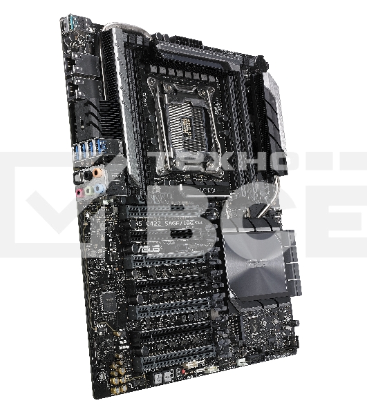 Материнская плата ASUS WS C422 SAGE/10G LGA2066, LGA2066, Intel C422, 8xDDR4, 8xSATA, 2xM.2 (PCIe x4/SATA), 7xPCIe 3.0 x16, 2xPCIe x16 (через PLX), 2x10Gb LAN (Intel X550-AT2), 1xUSB-C 10Gbps, 2xUSB-A 10Gbps, 4xUSB-A 5Gbps, 1xUSB-A 2.0, 1xHDMI, 1xDisplayP