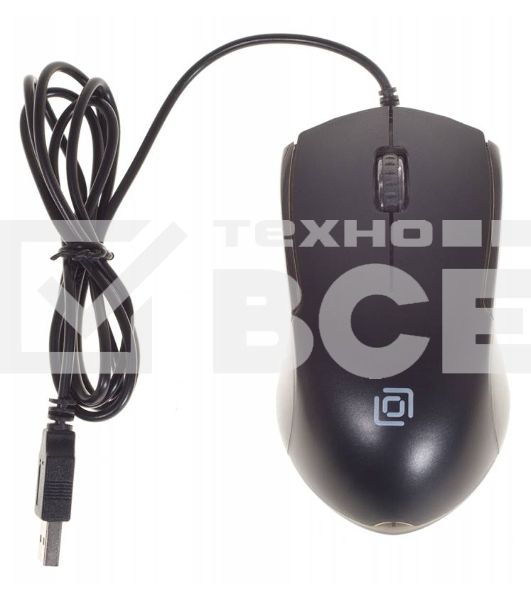 Мышь проводная Oklick 245M черный, 1000 dpi, USB, кнопки - 3