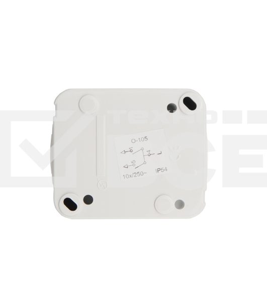 Выключатель двухклавишный KRANZ Mini OG открытой установки, IP54 белый