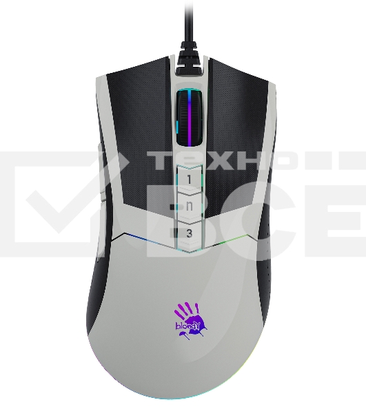 Мышь проводная A4Tech Bloody W90 Max белый/черный, 10000 dpi, USB, кнопки - 10