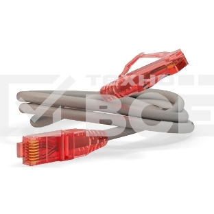 Патч-корд Hyperline UTP, Cat.5e, LSZH, 1.5 м, серый