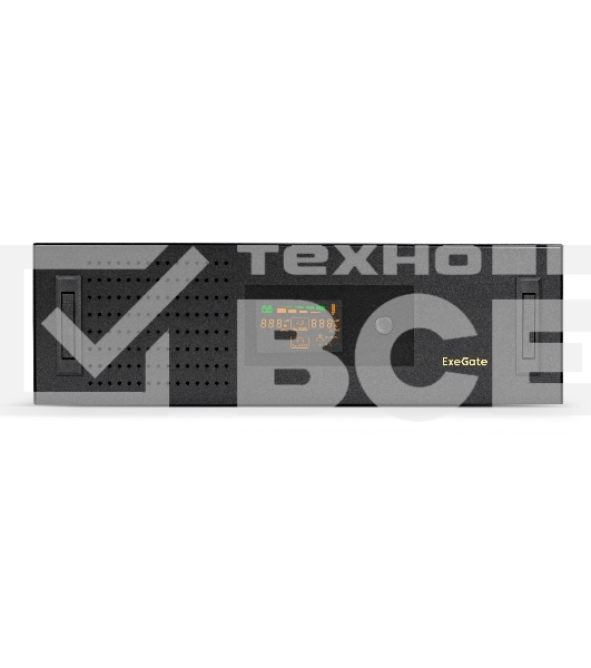 Источник бесперебойного питания ExeGate ServerRM UNL-3000.LCD.AVR.2SH.3C13.USB.3U <3000VA/1800W, Color LCD, AVR, 2*Schuko+3*C13, USB, 3U, установка в стойку, Black>