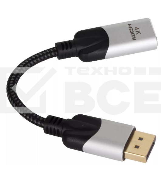 Кабель VCOM DISPLAY PORT TO HDMI 4K 0.15 M CG621M-0.15