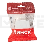 Выключатель 2-клавишный ОП 10А белый Минск EKF Basic, фото12