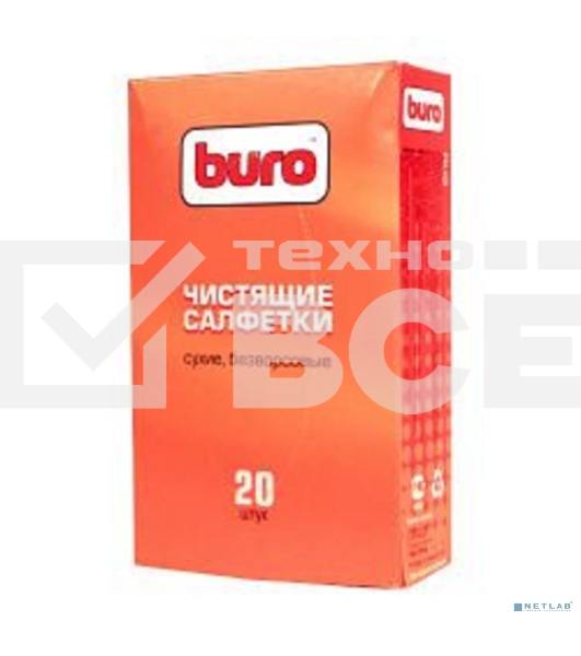 Салфетки Buro BU-Udry, 20 шт для удаления пыли коробка 20шт сухих