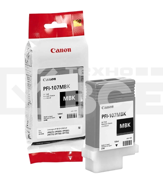 Картридж струйный Canon PFI-107MBK (6704B001) черный матовый (130 мл) для Canon iP F680/685/780/785