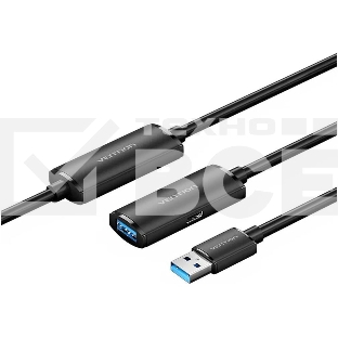 Активный кабель-удлинитель Vention USB 3.0 AM/AF с усилителем - 10м Черный