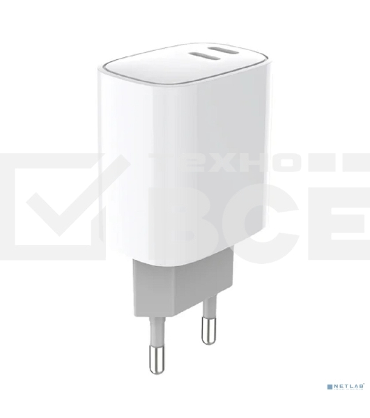 Сетевое зарядное устройство Rexant с двумя портами USB-C + USB-C, 20 Вт