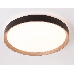 Потолочный светодиодный светильник Ambrella light FZ1326 BK/LWD черный/светлое дерево IP20 60W 3000-6400K D490*80 (ПДУ ИК), фото5