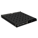 Полка выдвижная 19' ExeGate ECSS-FS800-B (перфорированная, глубина 475мм, крепление 19' 1U, для напольных шкафов и стоек глубиной 800мм/1000мм, нагрузка до 40кг, цвет черный RAL 9004), фото7