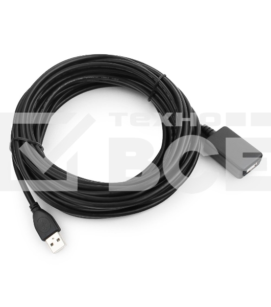Кабель удлинитель USB 2.0 активный Gembird/Cablexpert UAE-01-10M, AM/AF, 10м