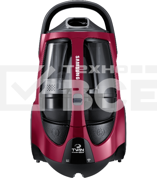 Пылесос Samsung VCC885FH3P красный, 430/2200 Вт, уборка сухая, пылесборник двойная камера 2л