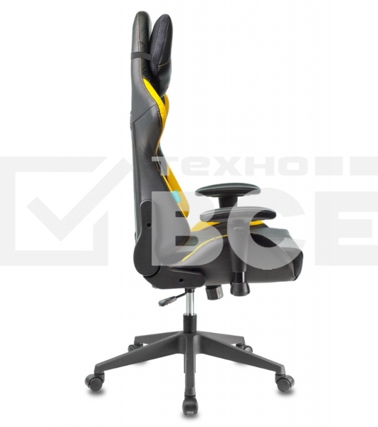 Кресло игровое Бюрократ VIKING 5 AERO YELLOW черный/желтый искусственная кожа
