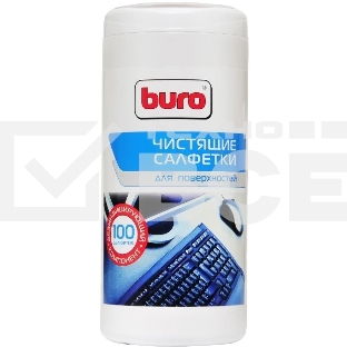 Салфетки Buro BU-Asurface для поверхностей туба 100шт влажных