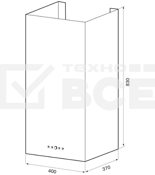 Вытяжка кухонная Krona DITA R 400 inox PB